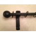  Solid Iron Curtain Pole Set 16mm in Smithy Matt Black.